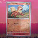 Pokemon Card Growlithe Scarlet & Violet 151 Reverse Holo 058/165 Near Mint