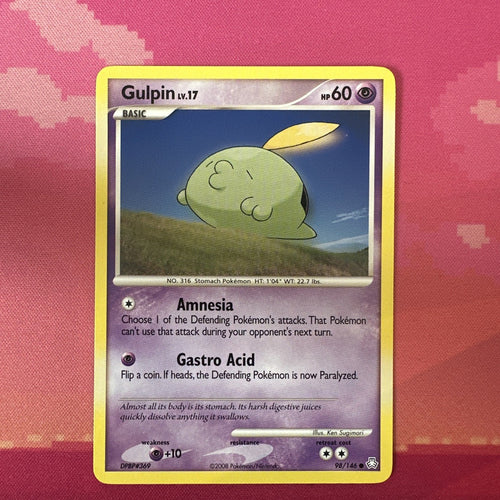 Pokemon Card Gulpin EX Legends Awakened Common 98/146 Near Mint