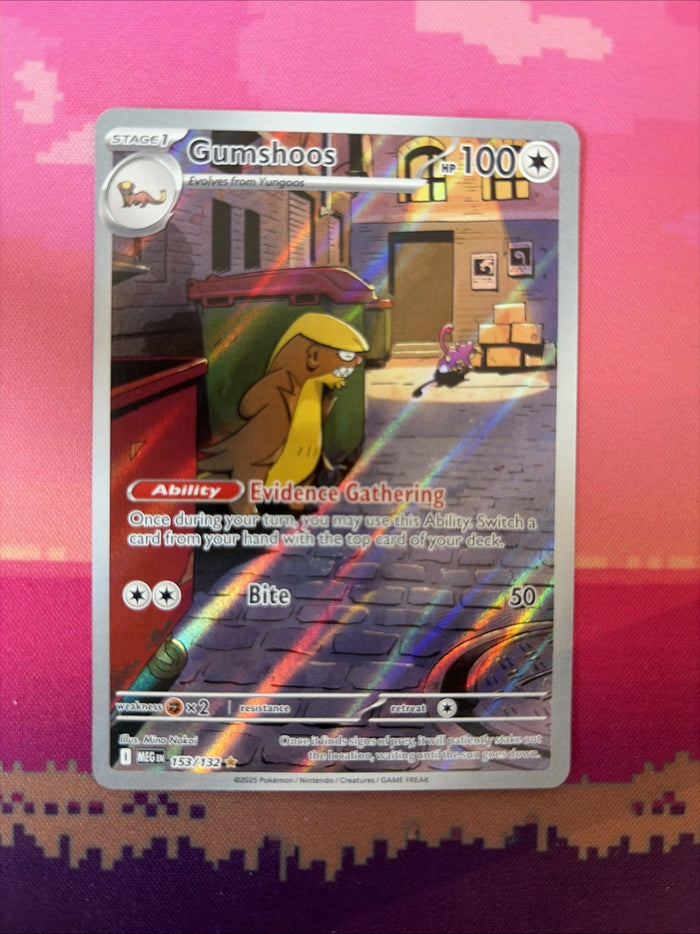 Pokemon Card Gumshoos Mega Evolution Illustration Rare 153/132 Near Mint