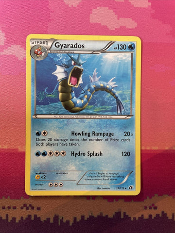 Pokemon Card Gyarados Legendary Treasures Rare 31/113 Near Mint