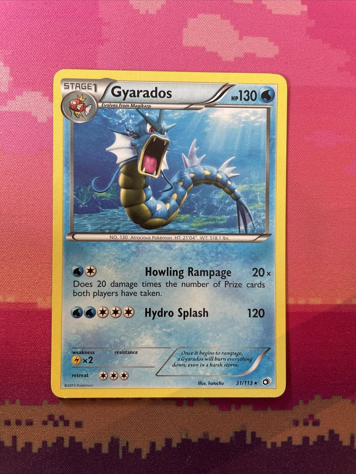 Pokemon Card Gyarados Legendary Treasures Rare 31/113 Near Mint