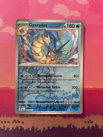 Pokemon Card Gyarados Paldea Evolved Reverse Holo Rare 043/193  Near Mint