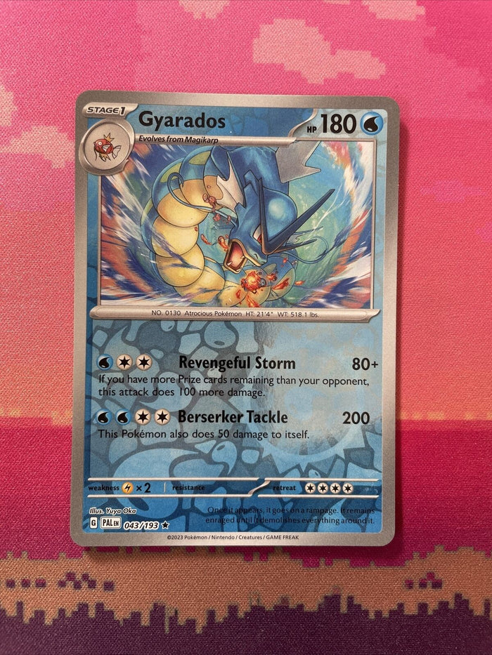 Pokemon Card Gyarados Paldea Evolved Reverse Holo Rare 043/193  Near Mint