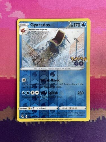 Pokemon Card Gyarados Pokemon Go Reverse Holo Rare 022/078 Near Mint