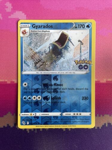 Pokemon Card Gyarados Pokemon Go Reverse Holo Rare 022/078 Near Mint