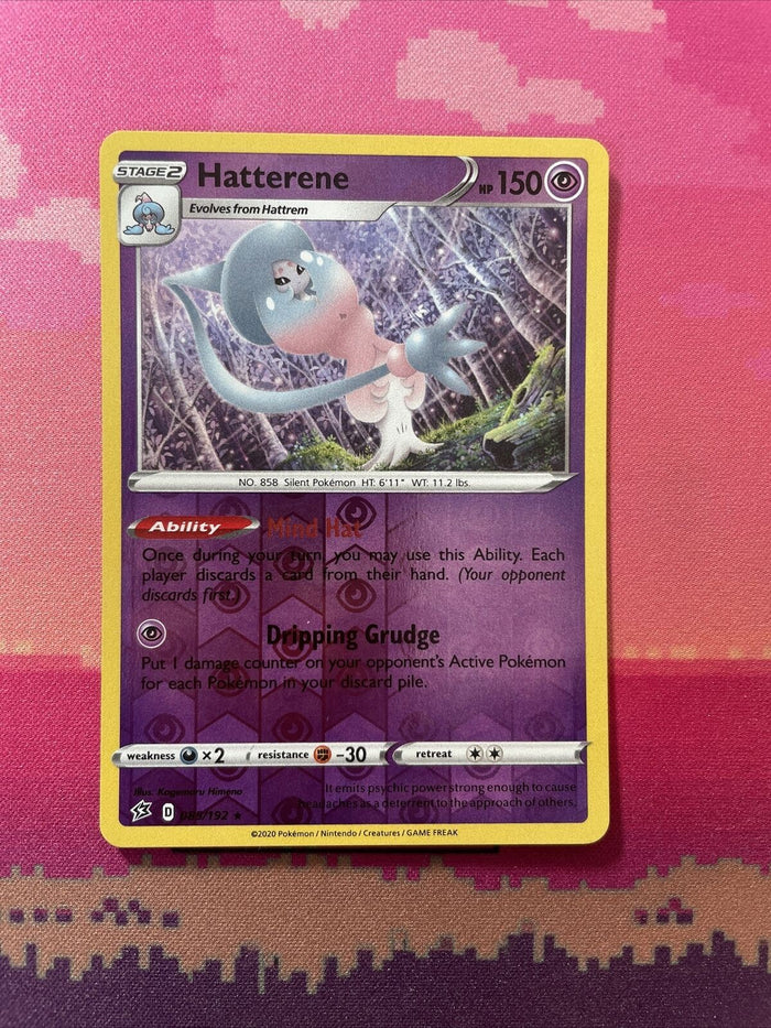 Pokemon Card Hatterene Rebel Clash Reverse Holo Rare 085/192 Near Mint