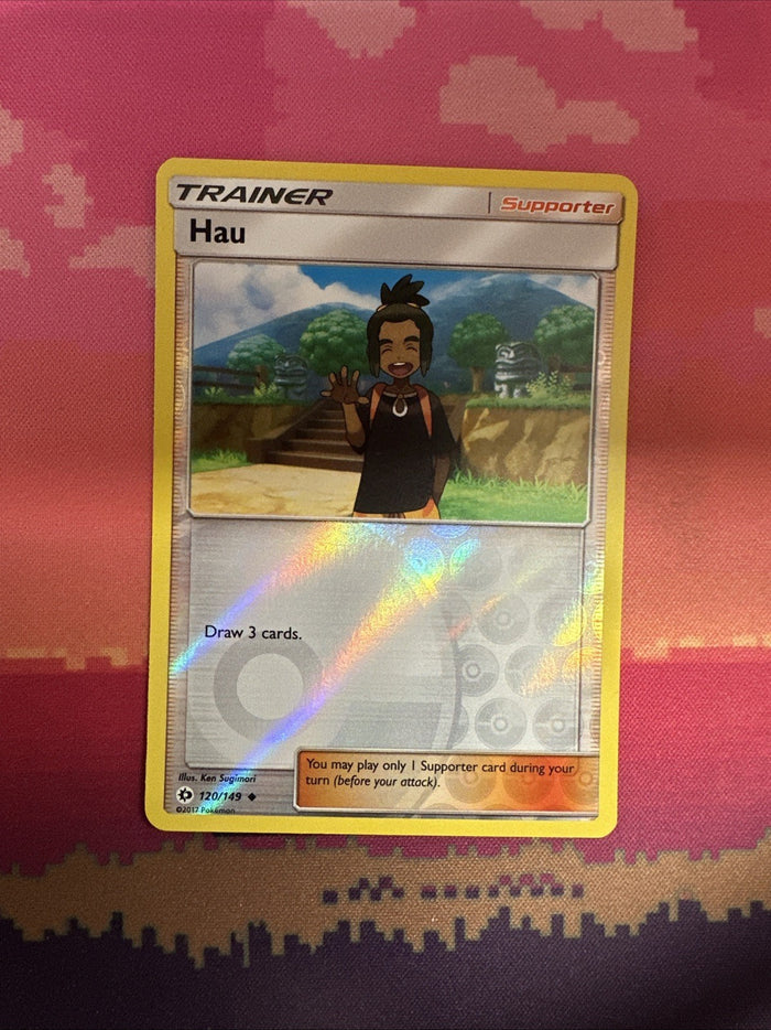 Pokemon Card Hau Sun & Moon Reverse Holo 120/149 NM
