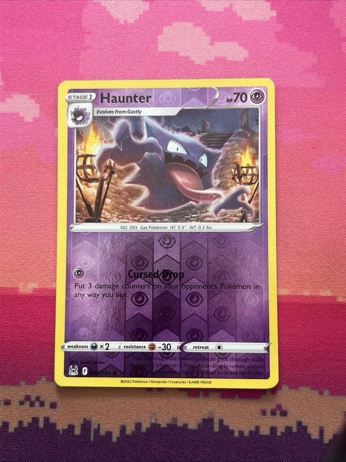 Pokemon Card Haunter Lost Origin Reverse Holo 065/196 Near Mint