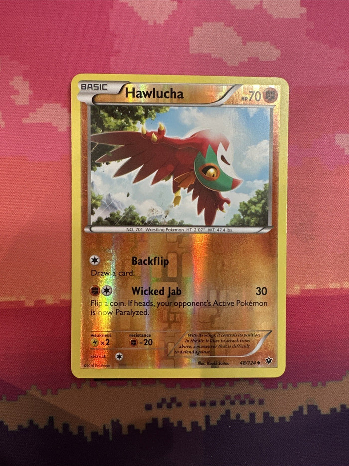 Pokemon Card Hawlucha Fates Collide Reverse Holo  48/124 Near Mint
