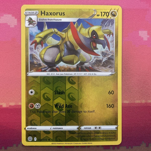 Pokemon Card Haxorus Brilliant Stars Reverse Holo Rare 112/172 NM