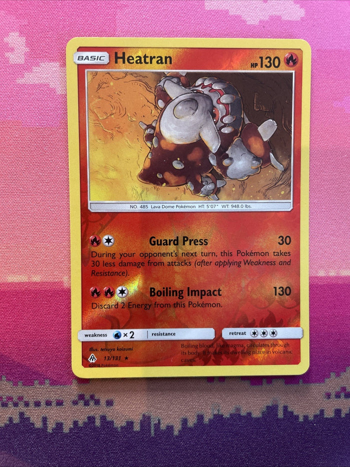 Pokemon Card Heatran Forbidden Light Reverse Holo Rare 13/131 Near Mint