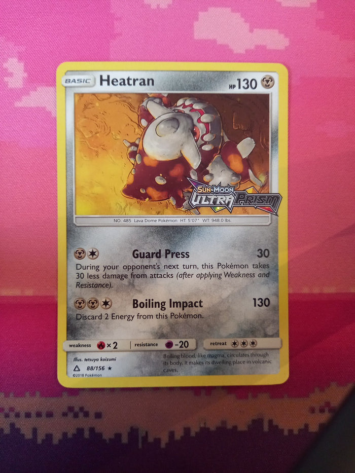 Pokemon Card Heatran Ultra Prism STAMPED Ultra Prism 88/156 Near Mint