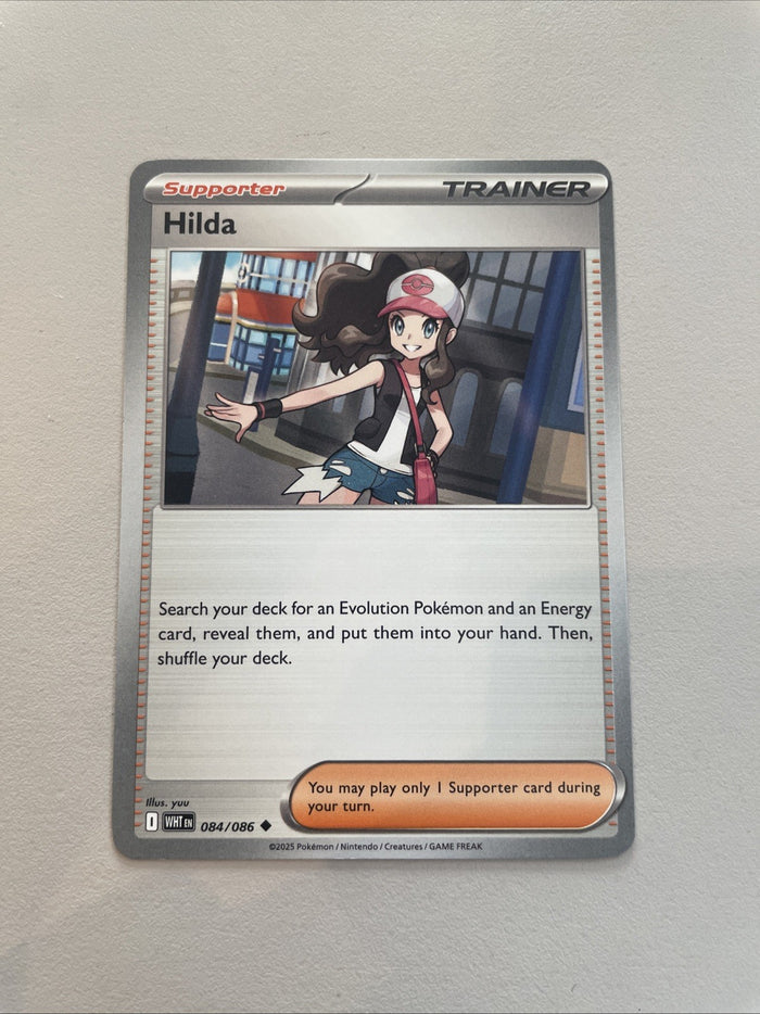 Pokemon Card Hilda White Flare 084/086 Trainer