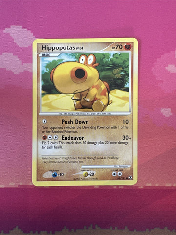 Pokemon Card Hippopotas Rising Rivals Common 64/111 Near Mint