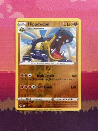 Pokemon Card Hippowdon Darkness Ablaze Reverse Holo Rare 094/189 Near Mint