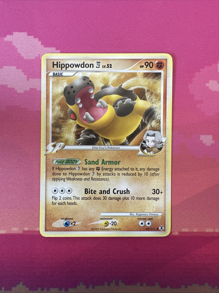 Pokemon Card Hippowdon Rising Rivals Uncommon 42/111 Near Mint