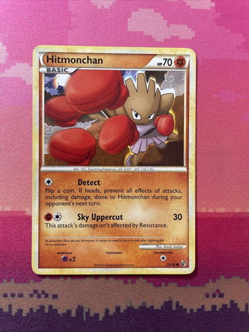 Pokemon Card Hitmonchan Undaunted Common 51/90 Near Mint