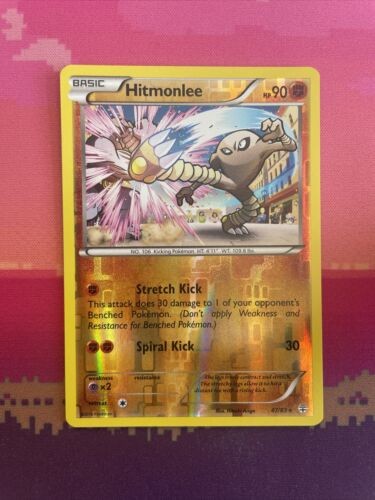 Pokemon Card Hitmonlee Generations Reverse Holo Rare 47/83 Near Mint
