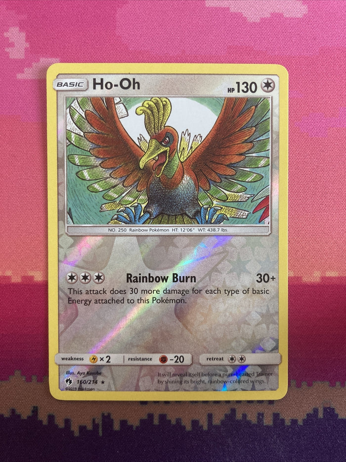 Pokemon Card Ho-Oh Lost Thunder Reverse Holo  Rare 160/214 Near Mint