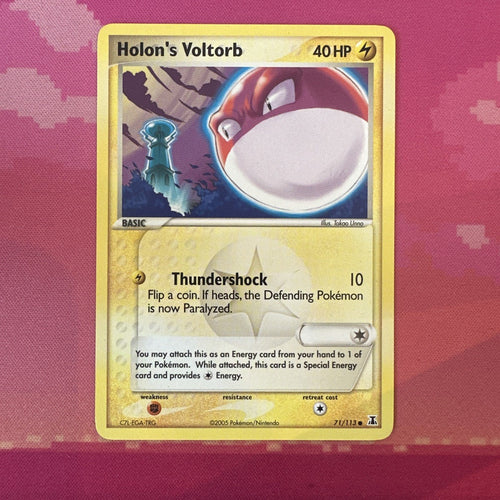 Pokemon Card Holon's Voltorb EX Delta Species 71/113 Near Mint