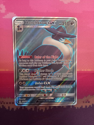 Pokemon Card Honchkrow GX 202/214 Ultra Rare Unbroken Bonds Near Mint