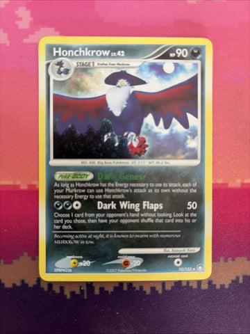 Pokemon Card Honchkrow Mysterious Treasures Holo Rare 10/123 Near Mint