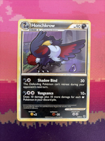Pokemon Card Honchkrow Undaunted Rare 16/90 Near Mint