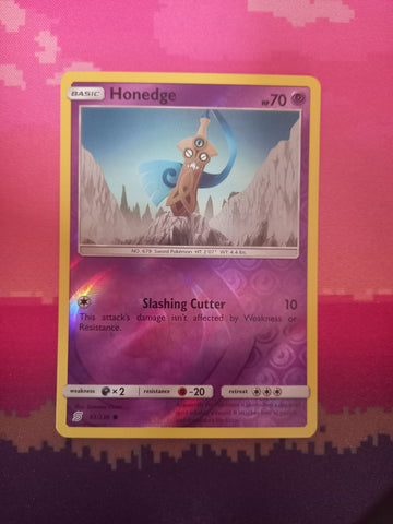 Pokemon card Honedge 93/236 Reverse Holo Unified Minds Near Mint