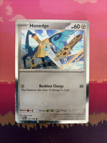 Pokemon Card Honedge Paradox Rift Cosmo Holo 131/182 Near Mint