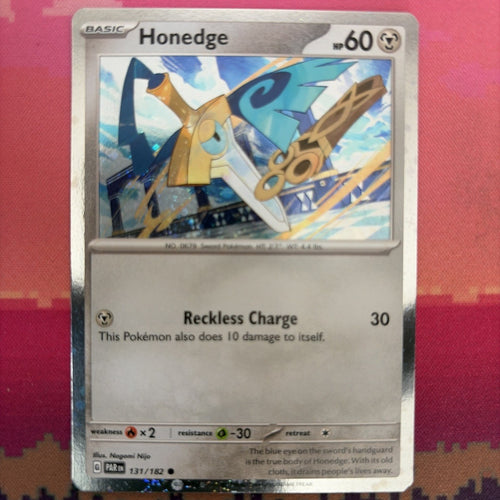 Pokemon Card Honedge Paradox Rift Cosmo Holo 131/182 Near Mint