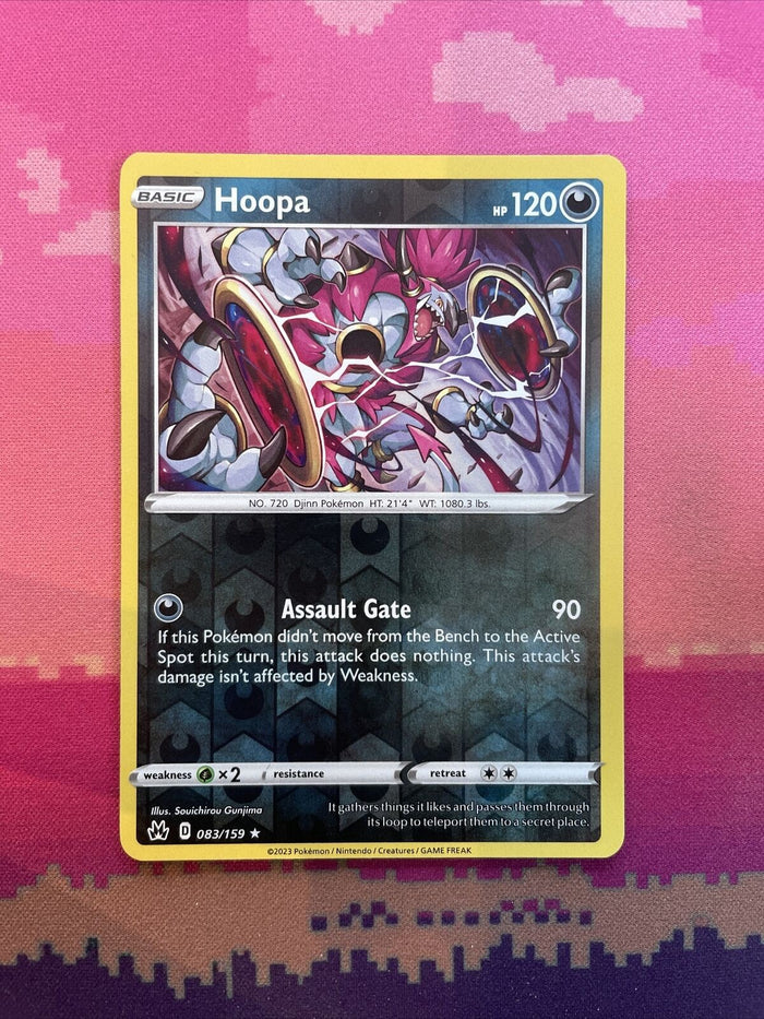 Pokemon Card Hoopa Crown Zenith Reverse Holo Rare 083/159 Near Mint