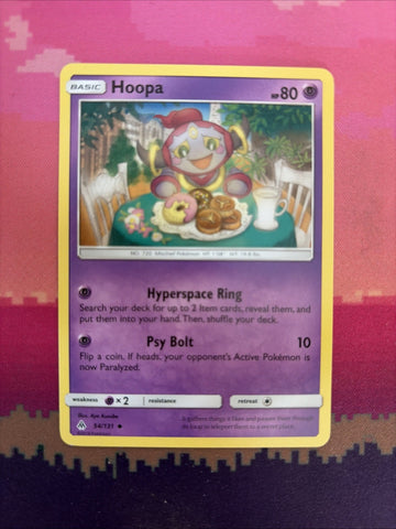 Pokemon Card Hoopa Forbidden Light Uncommon 54/131 Near Mint