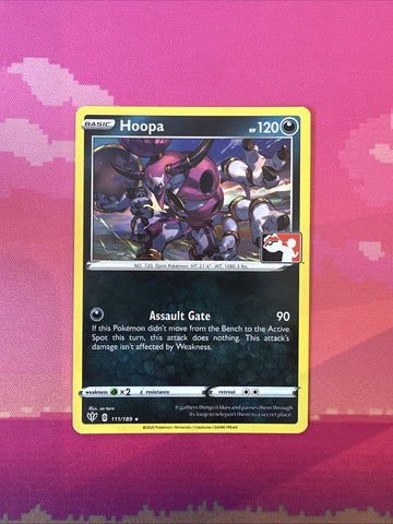 Pokemon Card Hoopa Prize Pack Rare 111/189 Near Mint