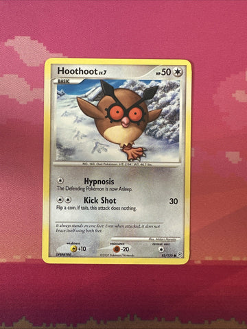Pokemon Card Hoothoot Diamond & Pearl Common 85/130 Near Mint
