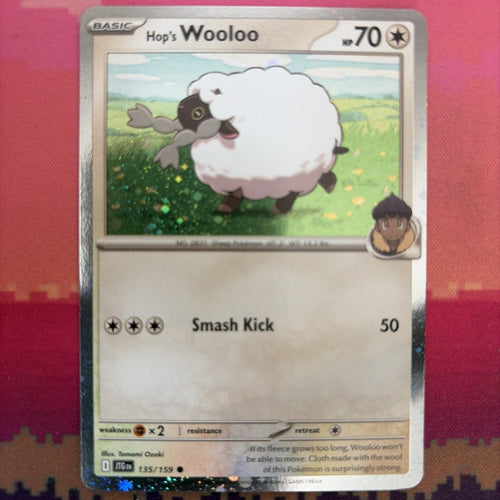 Pokemon Card Hop's Wooloo Journey Together Cosmo Holo 135/159 Near Mint