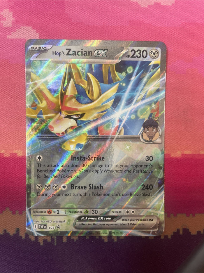 Pokemon Card Hop's Zacian ex 193 Black Star Promo Near Mint