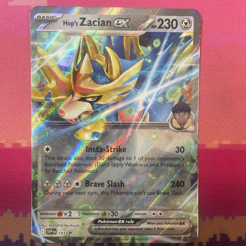 Pokemon Card Hop's Zacian ex 193 Black Star Promo Near Mint