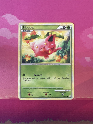 Pokemon Card Hoppip HeartGold SoulSilver Common 67/123 Near Mint