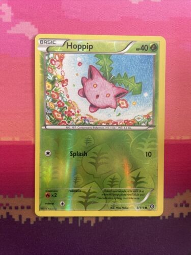 Pokemon Card Hoppip Steam Siege Reverse Holo Common 3/114 Near Mint