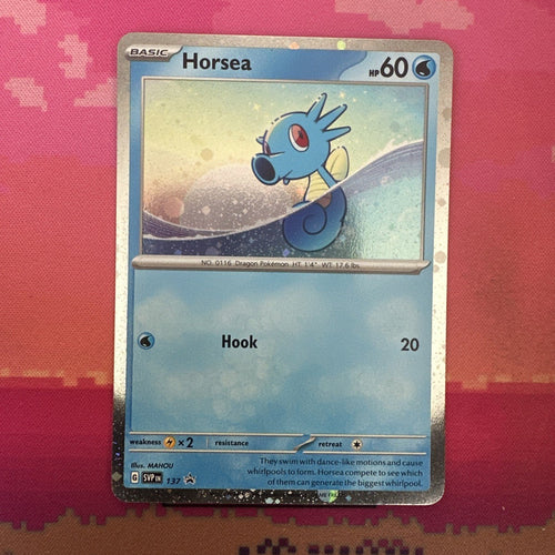 Pokemon Card Horsea Black Star Promo 137 Cosmo Holo Near Mint