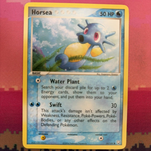 Pokemon Card Horsea EX Team Rocket Returns Common 58/109 Near Mint