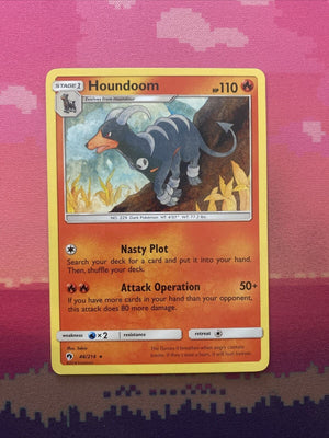 Pokemon Card Houndoom Lost Thunder Rare 46/214 Near Mint