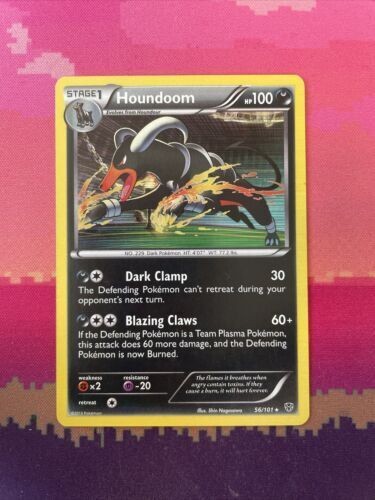 Pokemon Card Houndoom Plasma Blast Holo Rare 56/101 Near Mint