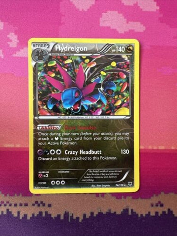 Pokemon Card Hydreigon Phantom Forces Reverse Holo Rare 74/119 Near Mint
