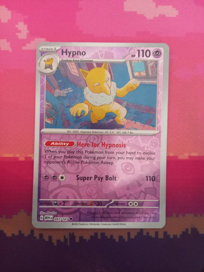 Pokemon Card Hypno Scarlet & Violet 151 Reverse Holo 097/165 Near Mint