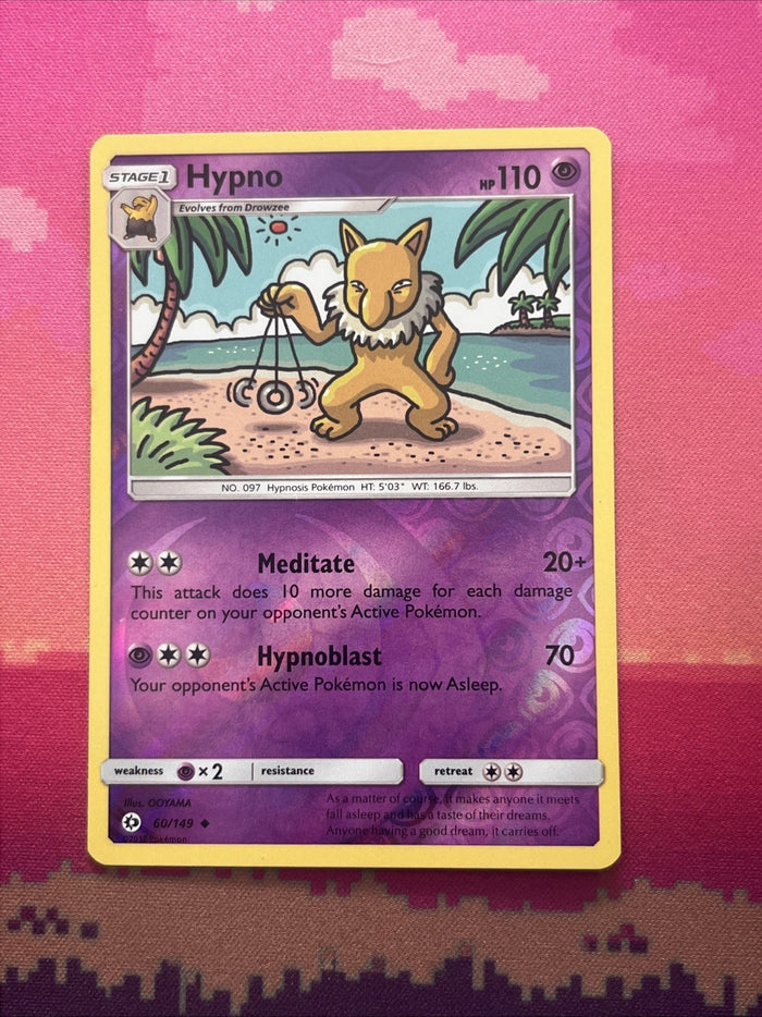 Pokemon Card Hypno Sun & Moon Reverse Holo 60/149 Near Mint