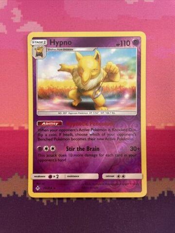 Pokemon Card Hypno Unbroken Bonds Reverse Holo Rare 72/214 Near Mint