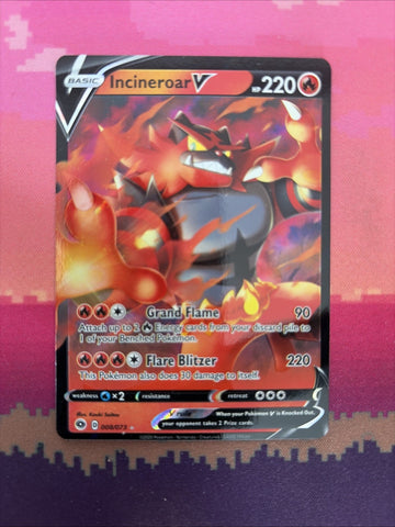 Pokemon Card Incineroar V 008/073 Ultra Rare Champions Path Near Mint