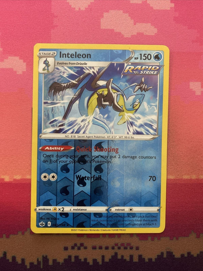 Pokemon Card Inteleon Chilling Reign Reverse Holo Rare 043/198 NM