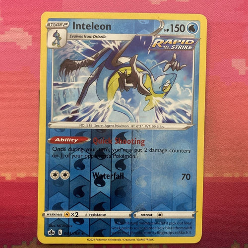Pokemon Card Inteleon Chilling Reign Reverse Holo Rare 043/198 NM